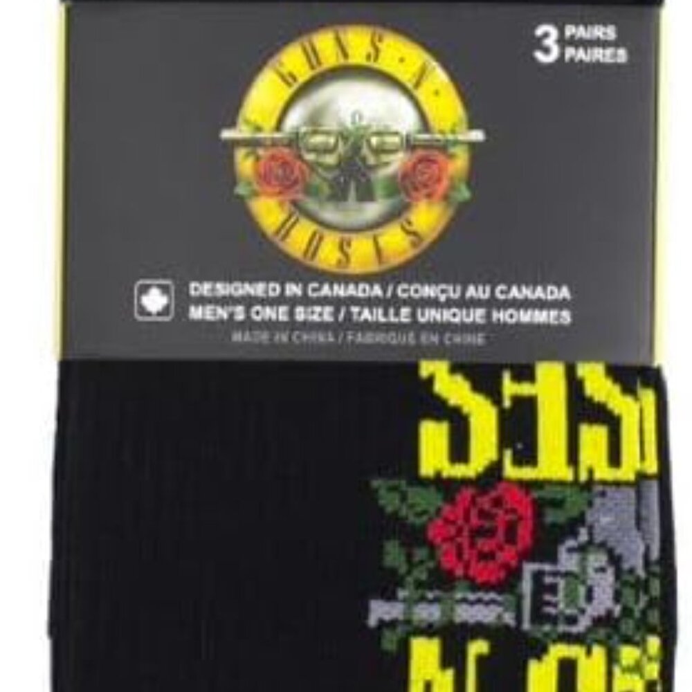 Flash Popup Guns N' Roses Socks - 3 Pack, Multi - Picture 2 of 3